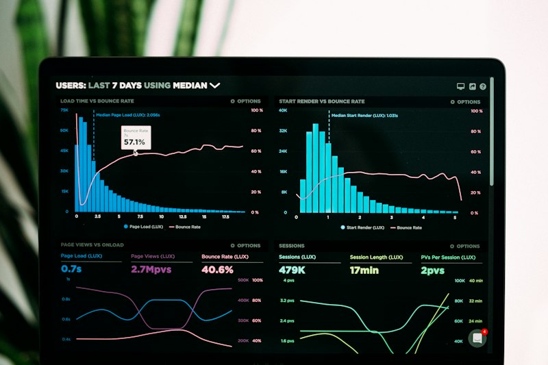 Illustrative monitoring screens displaying industrial metrics - placeholder imagery
